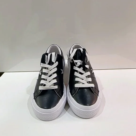 Converse All ⭐️ Star Black Leather : Size : 4.5 - Picture 3 of 8